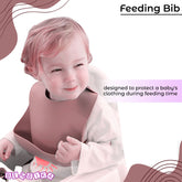 Baby Feeding Essential Baby Dinner Set Infant Training Eating Utensils-Rosewood
